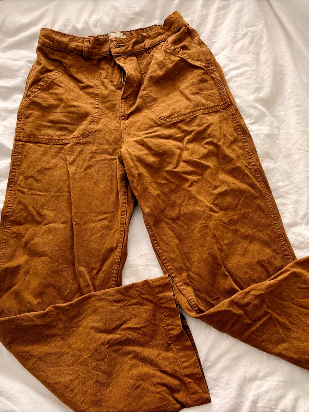 🌎 Two Thirds Terracotta High Waist Ankle Painter Pants